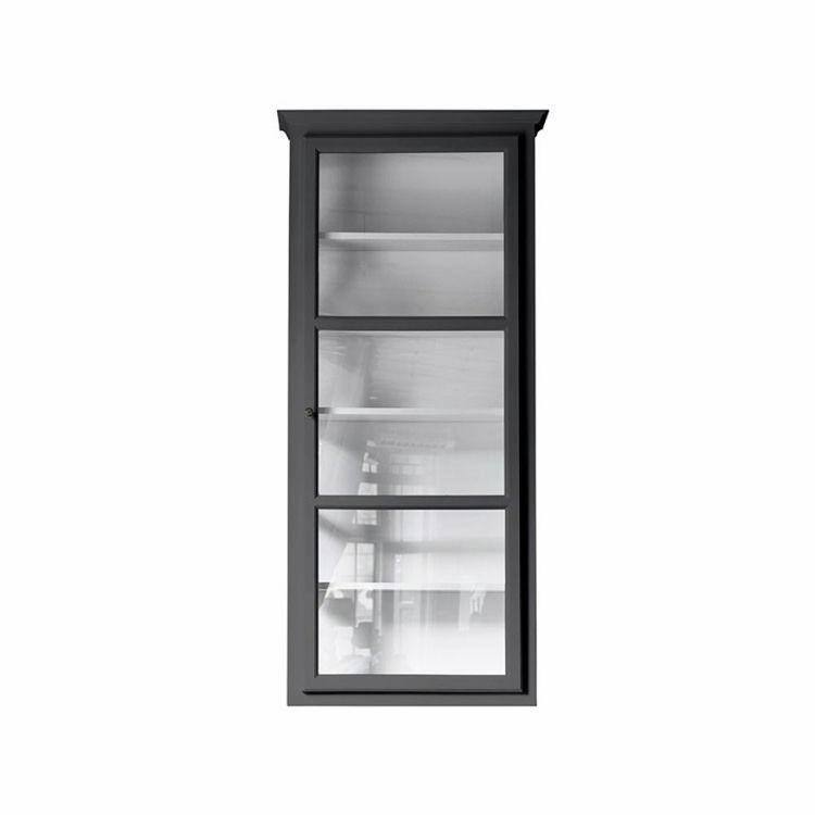 Lindebjerg Design Væghængt Vitrine Skab V4 i Antracitgrå