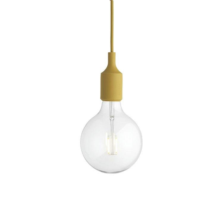 Muuto E27 Pendel Lampe i Sennepsfarve - Elegant Belysning