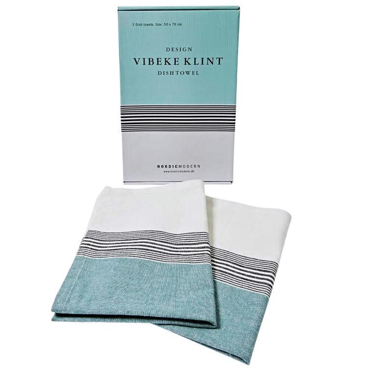 Nordic Modern Vibeke Klint Viskestykker Teal  057450001502