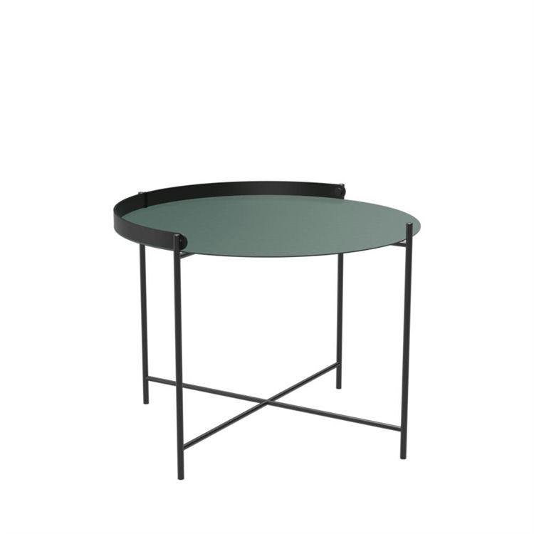 Houe Edge Bakkebord i Mørkegrøn/Sort - Ø62 cm