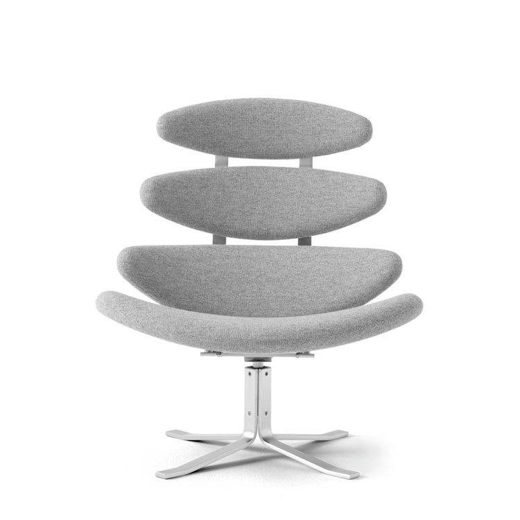 Corona Lænestol i Lysegrå Tekstil - Komfortabel Design!