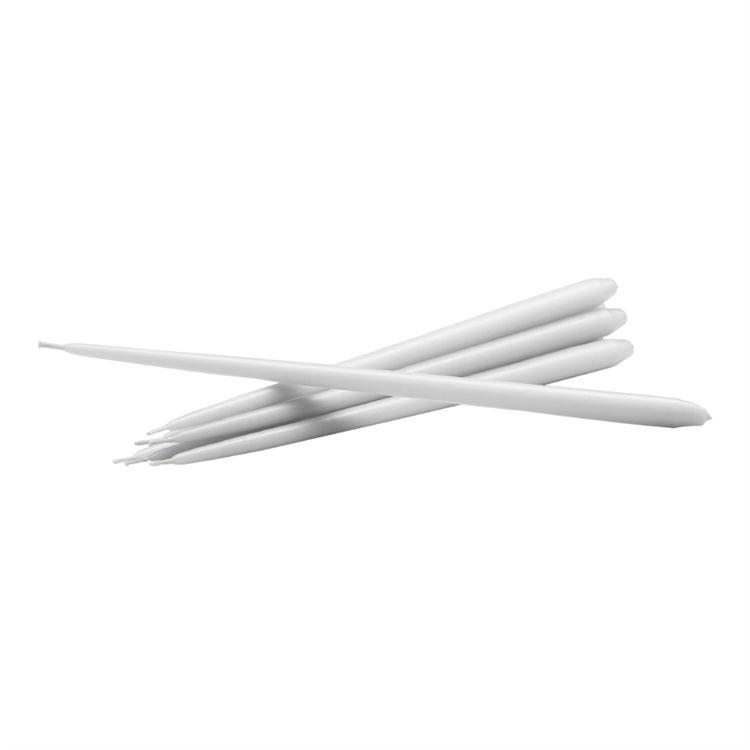 Stoff Nagel Kegleformede Stearinlys 6 Stk - Hvid