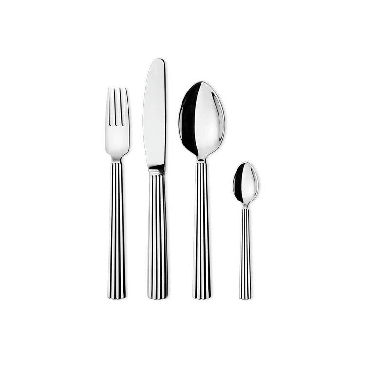 Georg Jensen Bernadotte Bestiksæt - 16 Dele i Rustfrit Stål