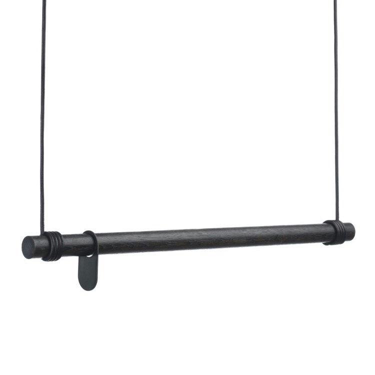 Lind DNA Swing Bøjlestang i Sort Eg og Læder - Elegant Design