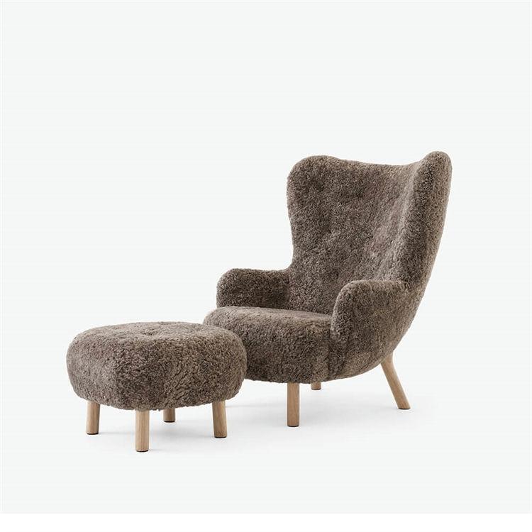 &Tradition Petra VB3 Lænestol med ATD1 Puf - Oiled Oak