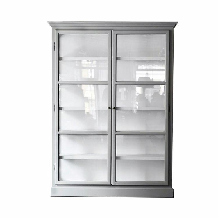 Klassisk Vitrine Skab V2 i Grå fra Lindebjerg Design