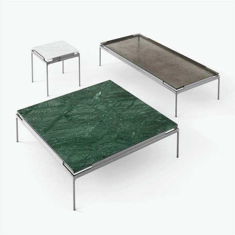 Andtradition Sett Bord - Elegant Marmor og Stål