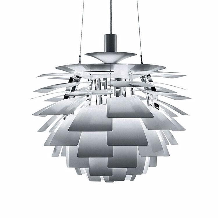 Louis Poulsen PH Koglelampe i Poleret Rustfrit Stål Ø600