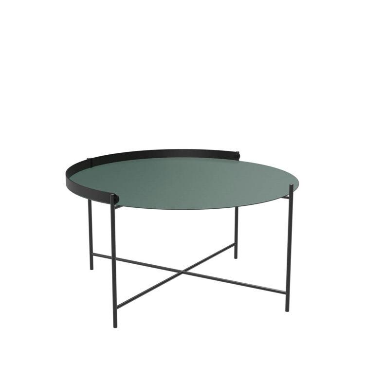 Houe Edge Bakkebord i Mørkegrøn/Sort - Ø76 cm