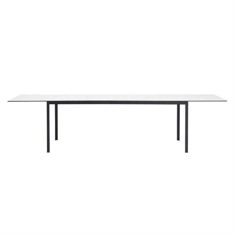 8000c Kant Spisebord - Stilrent Design i Sort og Hvid