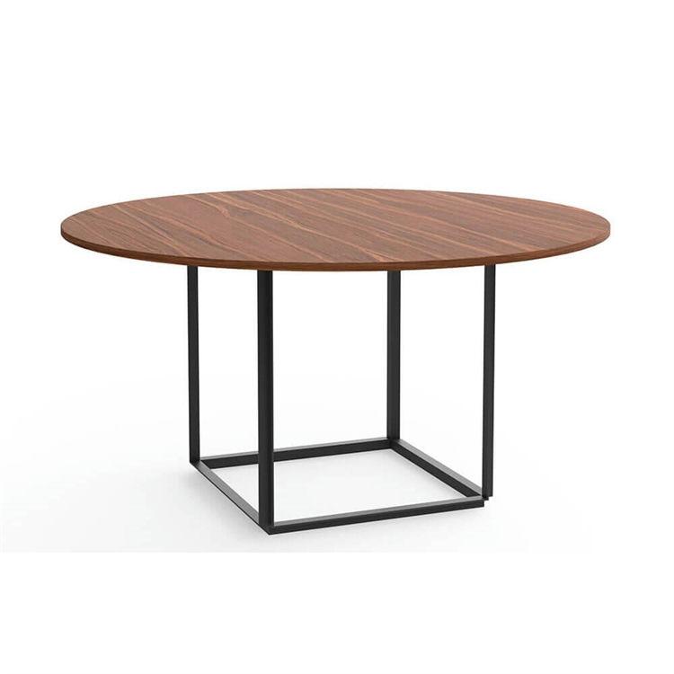 Elegant New Works Florence Spisebord Ø145 med Sort Ramme