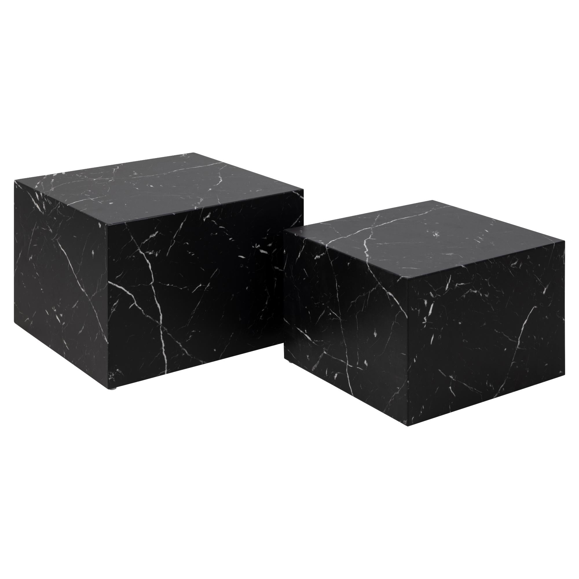Dice Sofabordssæt Marmorlook  58x5850x50  5713941232588
