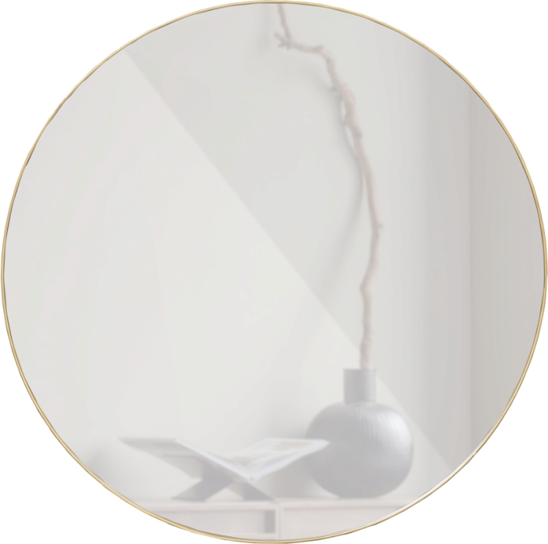 Doutzen Rundt Spejl Gylden H80x5x80 Cm Metal  8714713159000