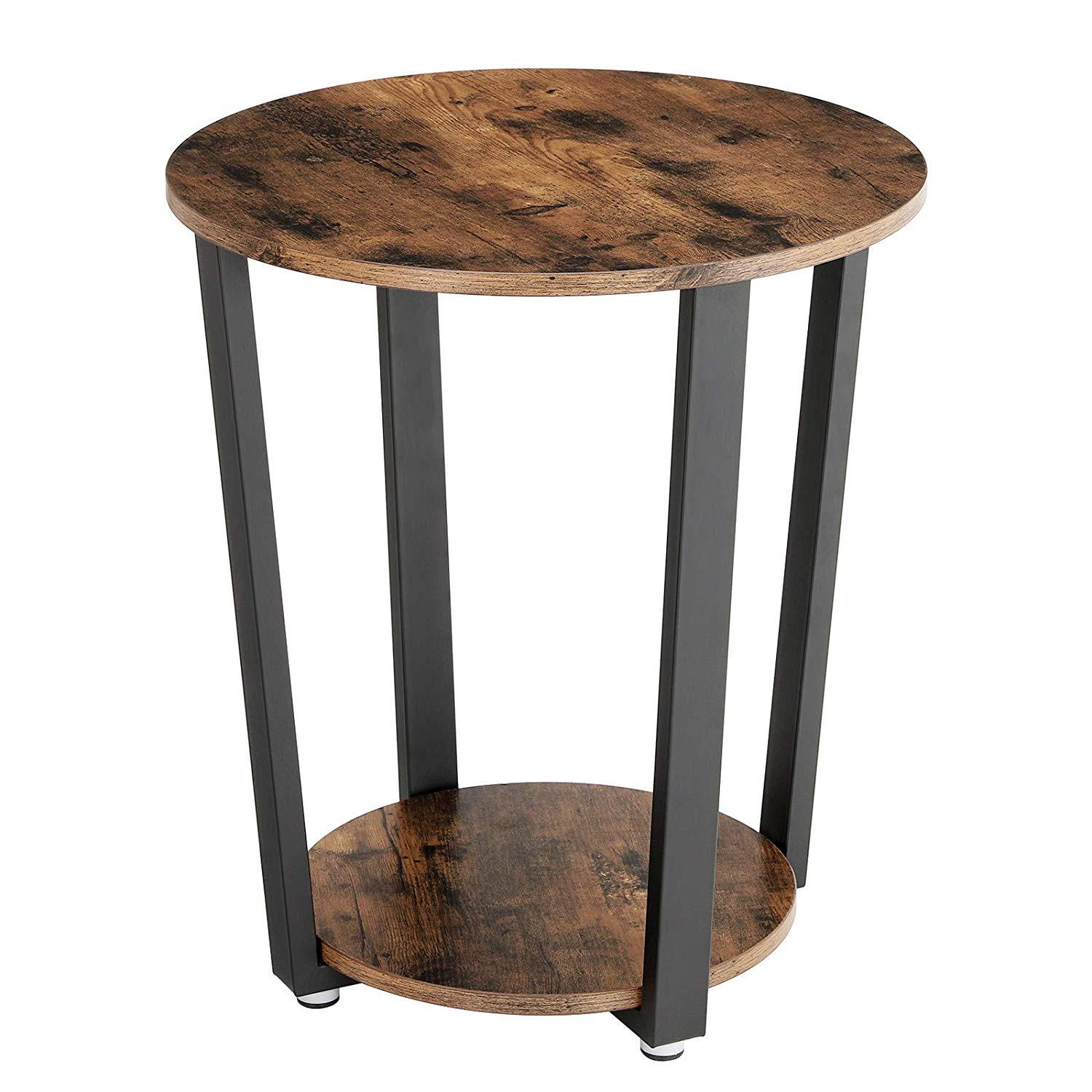 Rundt Sidebord Med Hylde
