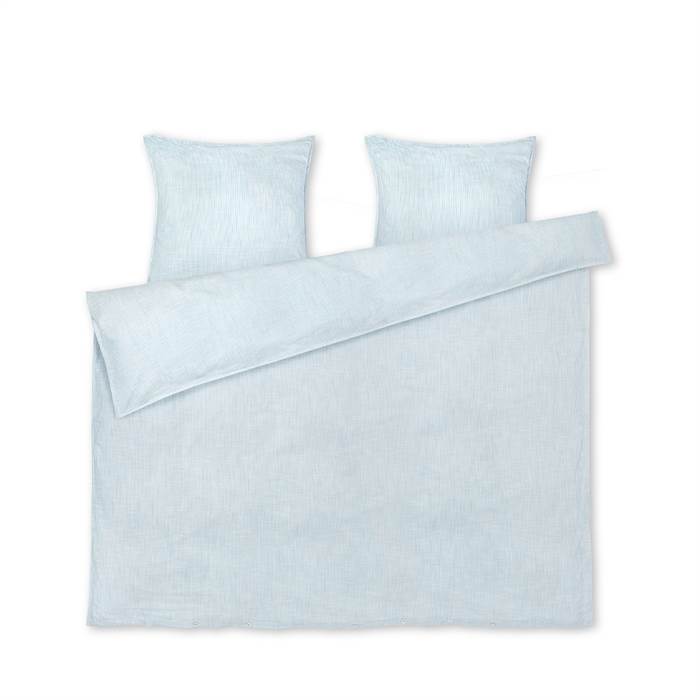 Juna Monochrome Sengetøj - Lys Blå  Hvid - 200 X 220 Cm  5713397368442