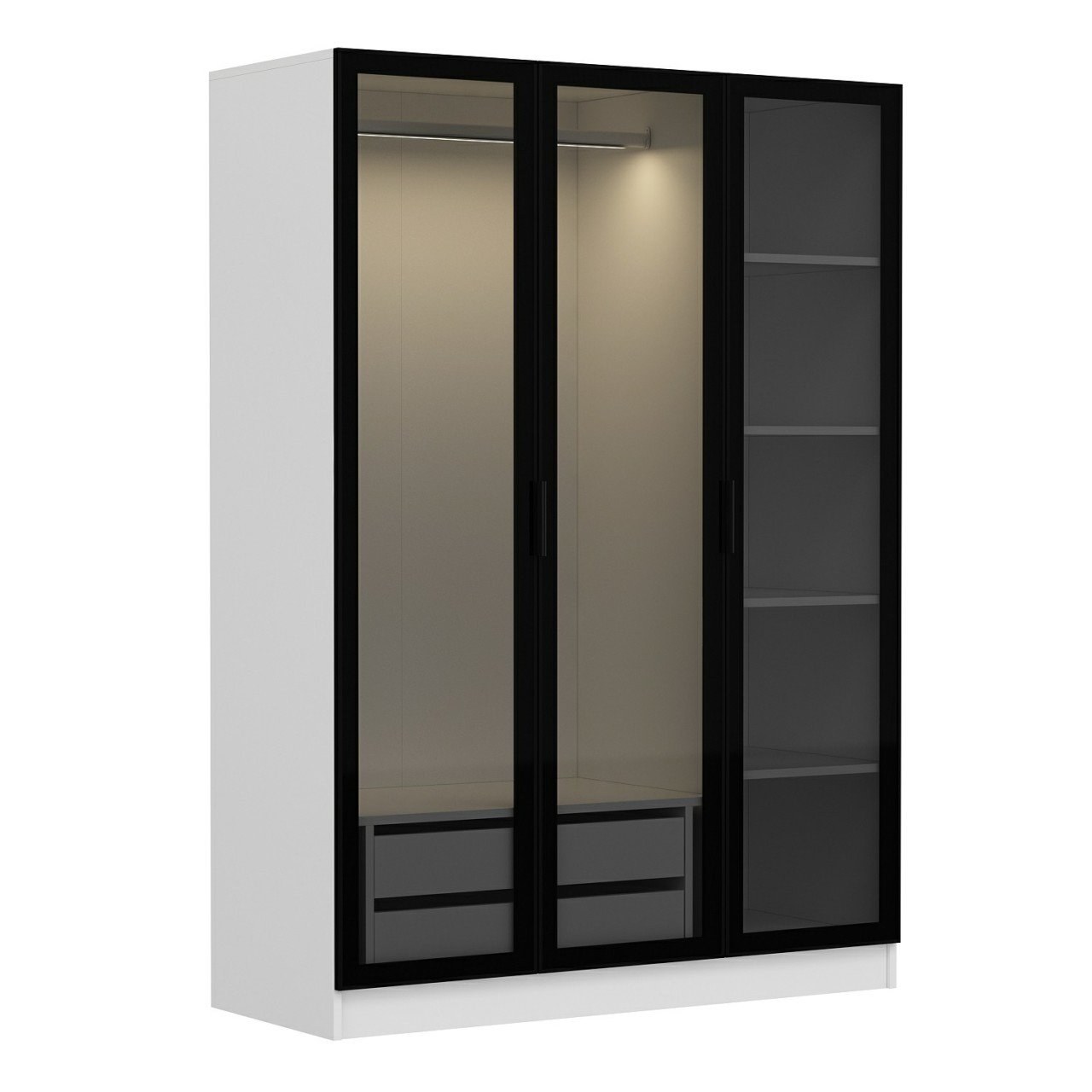 Funzi Living Hvid Sort - 2274 Garderobe  8683742560890