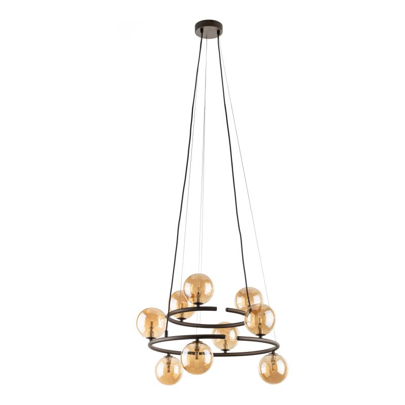 Tk Anabelle Loftlampe M 9 Skærme - Bronze Glas Og Brun Metal  5901780565879