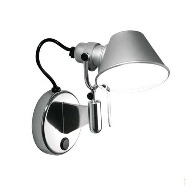 Artemide Tolomeo Micro Faretto Væglampe Med Afbryder Aluminium  8052993019714