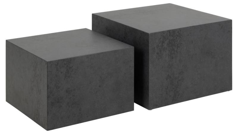 Act Nordic Dice Sofabord Kvadratisk - Sort Ocean Ru Papir Sæt Af 2  5713941346742