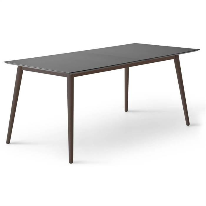 Meza By Hammel Spisebord - Boat - 210 X 100 Cm - Sort Antifinger Laminat - Ben I Sortbejdset Ask