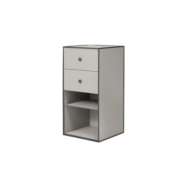 Audo Frame Skab 70 Med Hylde  2 Skuffer Sand  5711879017680