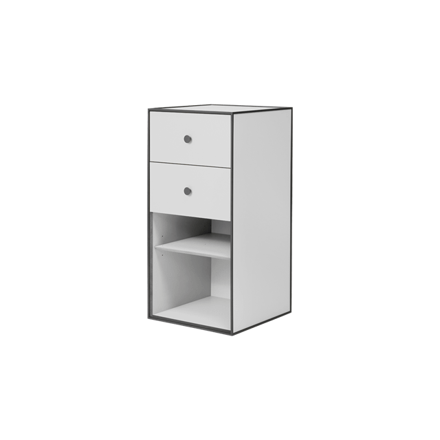 Audo Frame Skab 70 Med Hylde  2 Skuffer Lys Grå  5711879017659