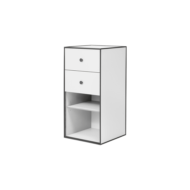 Audo Frame Skab 70 Med Hylde  2 Skuffer Hvid  5711879017642