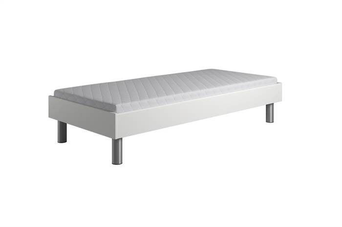 Kaagaard 380 Sengeramme - Hvid - 100x190 Cm Med Stålben