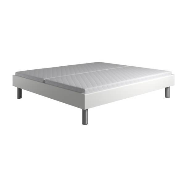 Kaagaard 380 Sengeramme - Hvid - 160x190 Cm Med Stålben