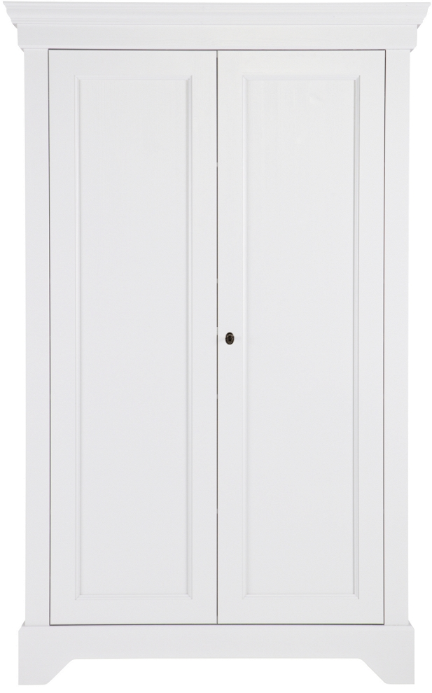 Isabel Skab Hvid H191x47x118 Cm Fyrretræ  8714713059881