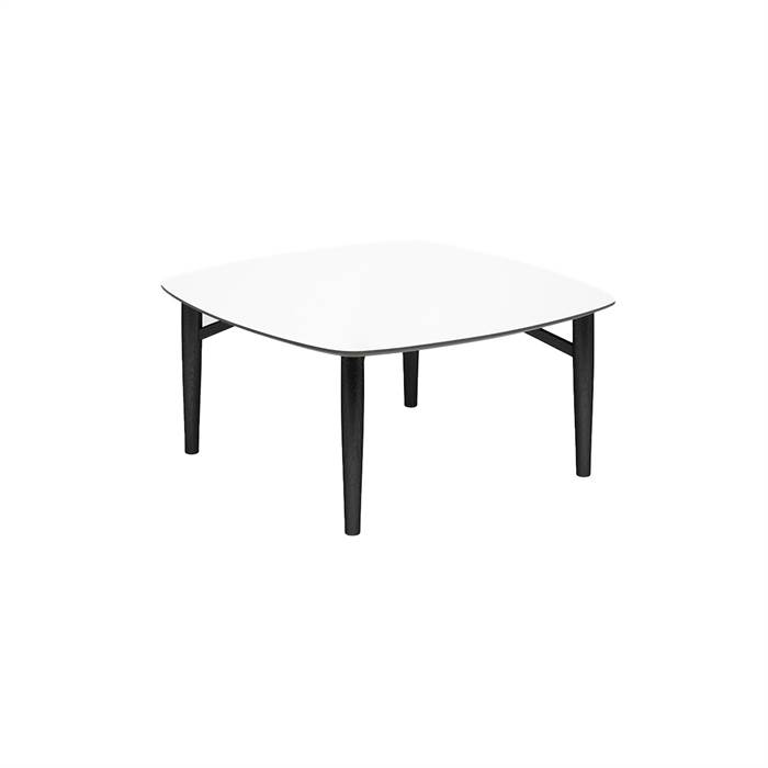 Thomsen Furniture - Katrine Sofabord - Bådform - 80x128 Cm - Hvid Laminat