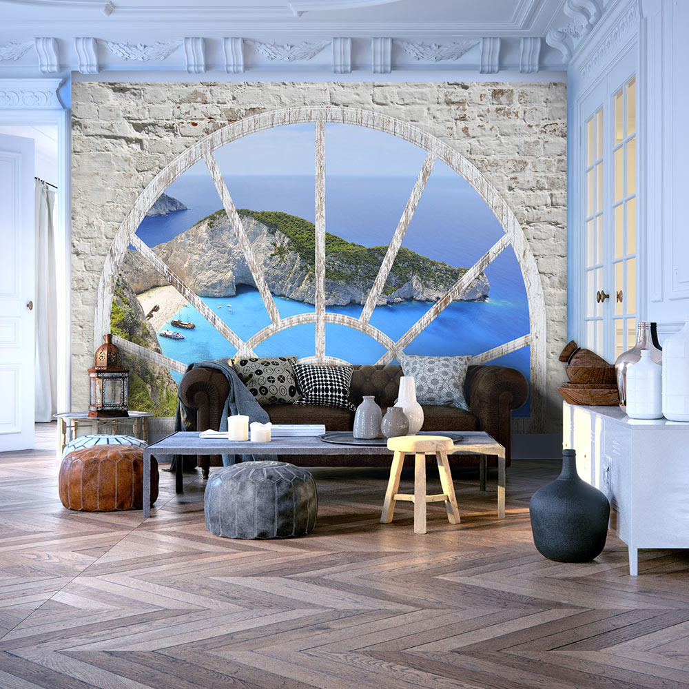 Artgeist Fototapet - Look At The Island Of Dreams ø Gennem Vindue Flere Størrelser 300x210  5903143977596
