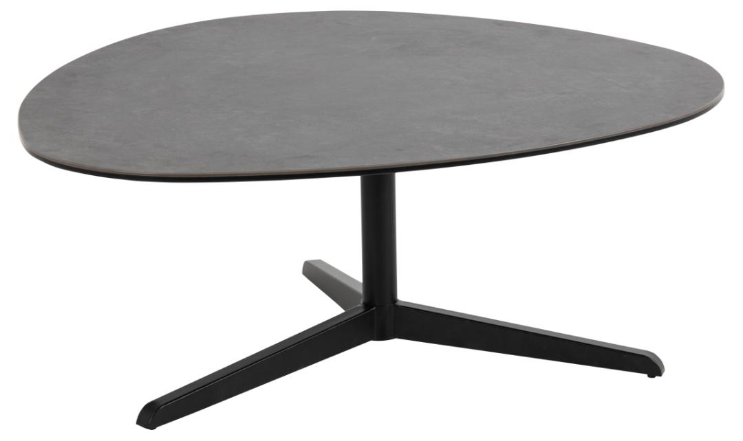 Act Nordic Barnsley Plekter Sofabord - Sort Fairbanks Ru Keramik Og Sort Stål 100x95  5713941233202