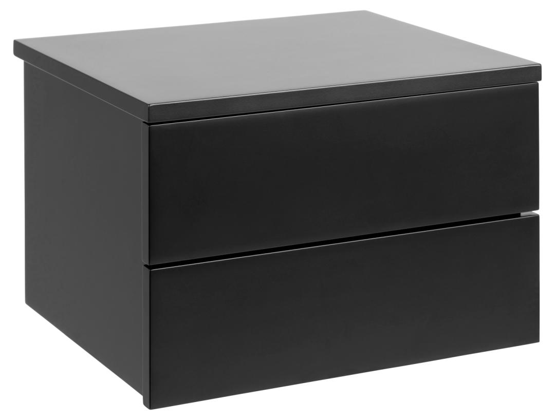 Act Nordic Avignon Væghængt Natbord M 2 Skuffer - Sort Mdf 37x32  5713941312433