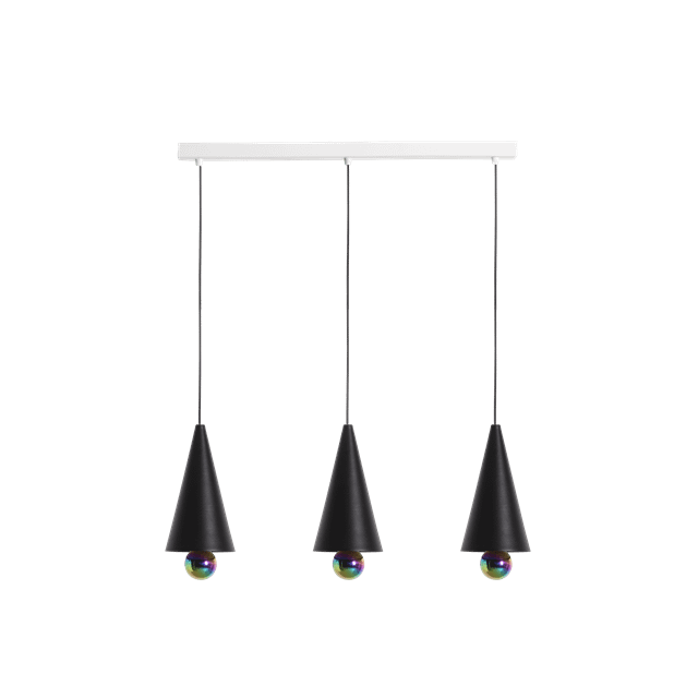 Petite Friture Cherry Led Pendel System Lineær 3 Stk Lille Sort  3701128111155