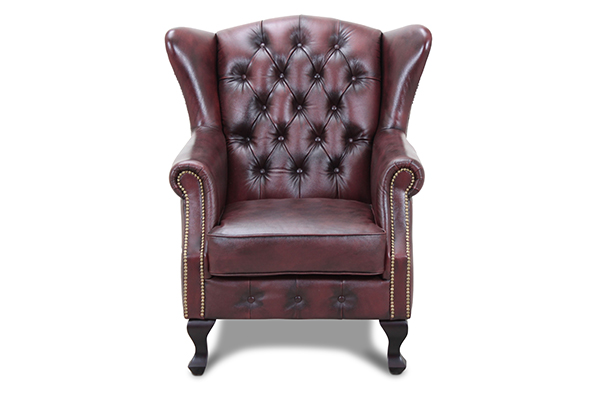 Haga Aberdeen Lænestol - Oxblod Chesterfield Læder