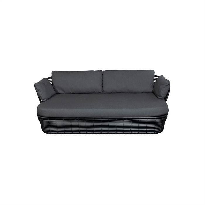 Cane-line Basket 2 Pers Sofa - Grafit Stel Inkl Hynde