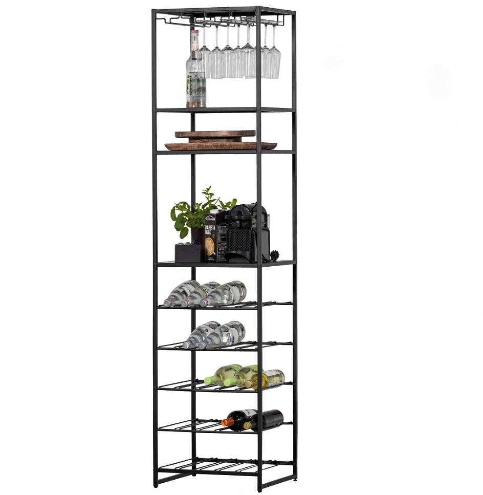 Reese Vinreol Sort H185x45x40 Cm Jern  8714713182497