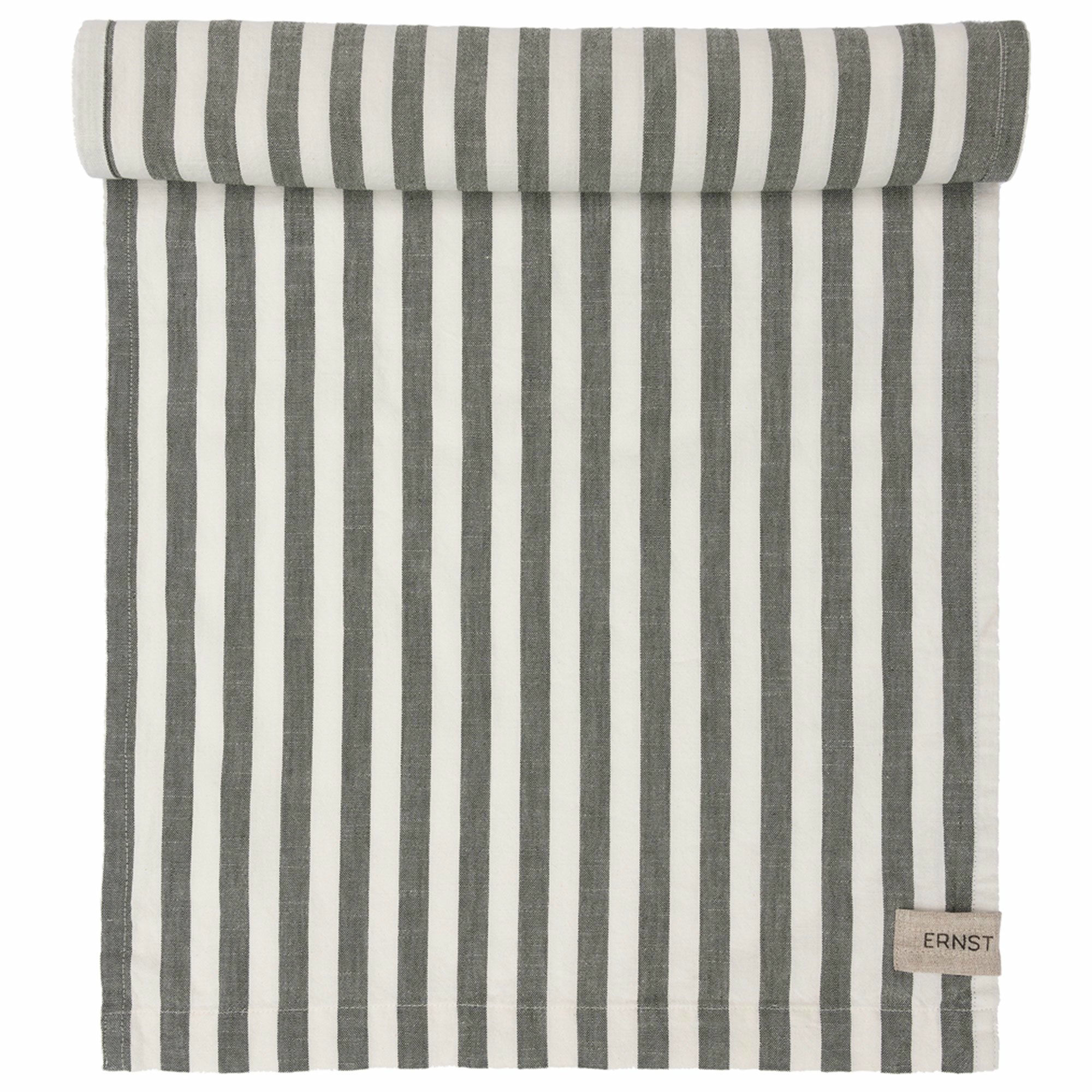 Bordløber Bred Stribe 45x250 Cm Grønhvid  7332481080787