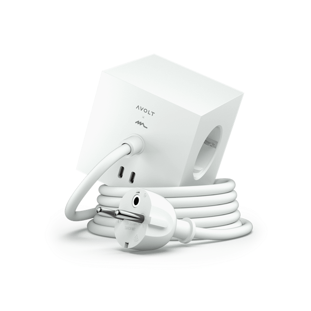 Avolt X Martinelli Luce Square 1 Dual Usb C  Magnet 180cm Hvid  7350103841257
