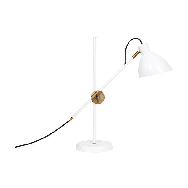Konsthantverk Kh1 Bordlampe - Rå Messing  Hvid  7394072100144