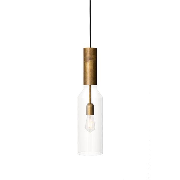 Konsthantverk Fenomen Smal Pendel - Klart Glas  Messing  7394072343862