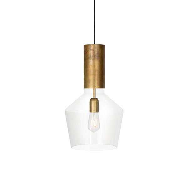 Konsthantverk Fenomen Bred Pendel - Klart Glas  Messing  7394072343961