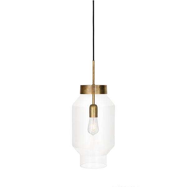 Konsthantverk Fenomen Stor Pendel - Klart Glas  Messing  7394072344067