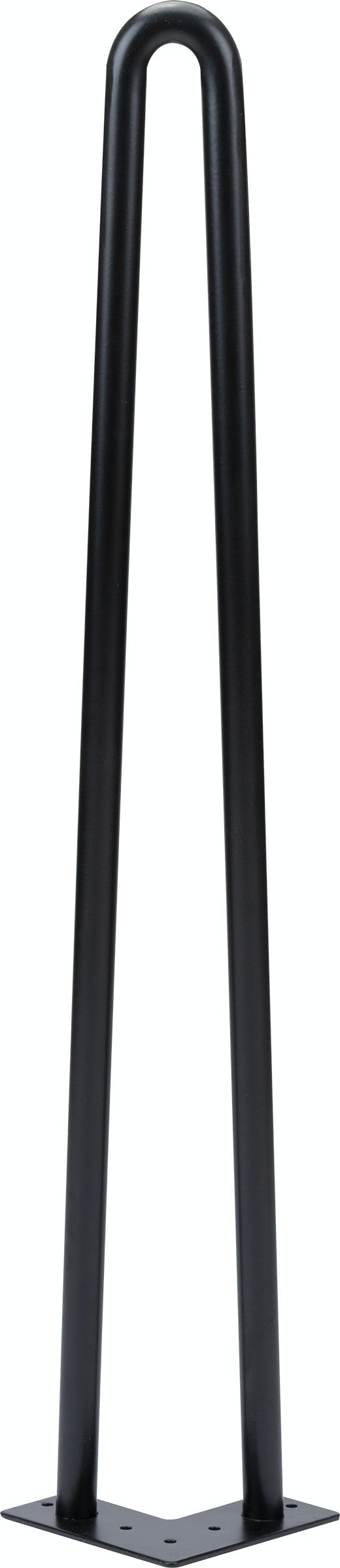 Elias Understel Kraftige 2-rods Hairpin-legs Til Spisebord Sæt ? 4 Stk Sort H725x11 Cm