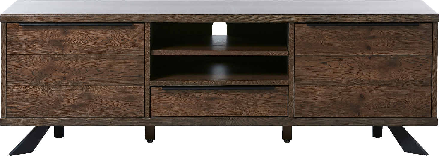 Arno Tv-bord Røget H55x42x170 Cm Egetræ Metal  5704745085289