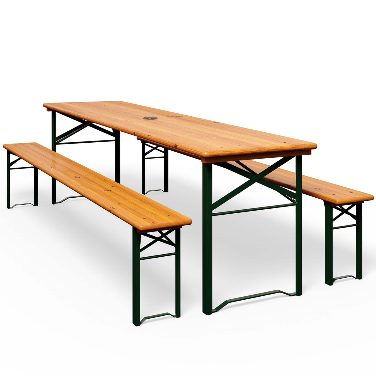 3-delt Bænkesæt 170 Cm Foldbar  4250525300017