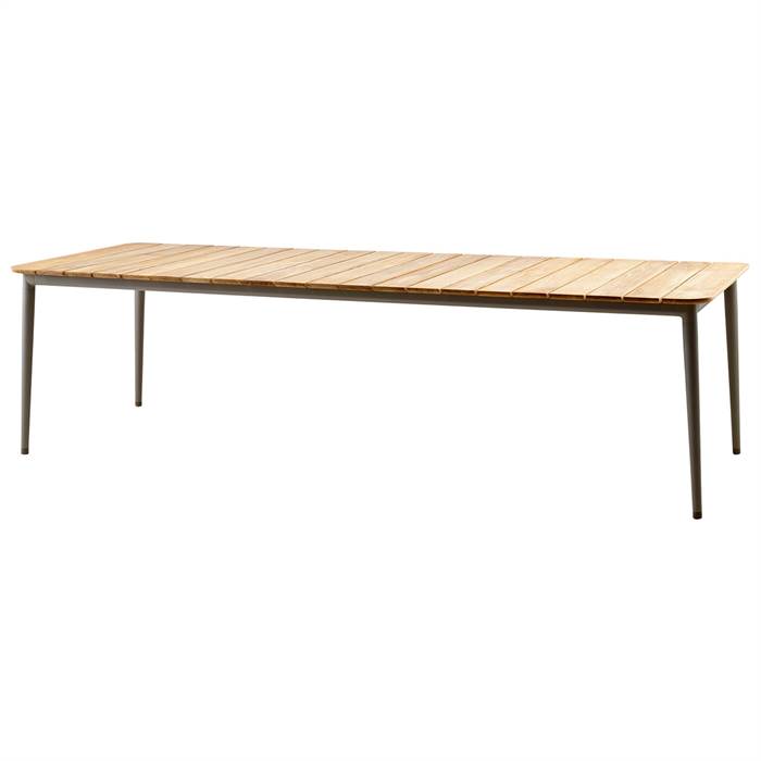 Cane-line Core Havebord - 274x90 Cm - Stel Taupe - Bordplade: Teak  5711877032166