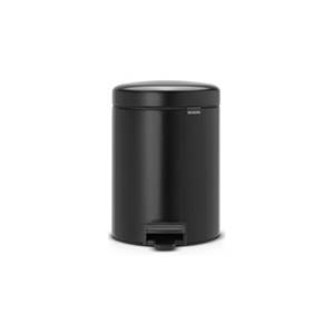 Brabantia Pedalspand Newlcon 5 Liter - Matt Black  8710755112928