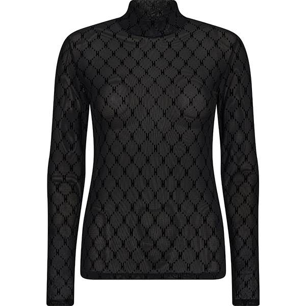 Hype The Detail Mesh Turtle Neck - Black